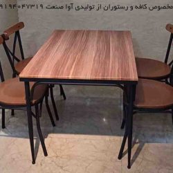 میز ناهار خوری 4 نفره اقتصادی مدل چوبی